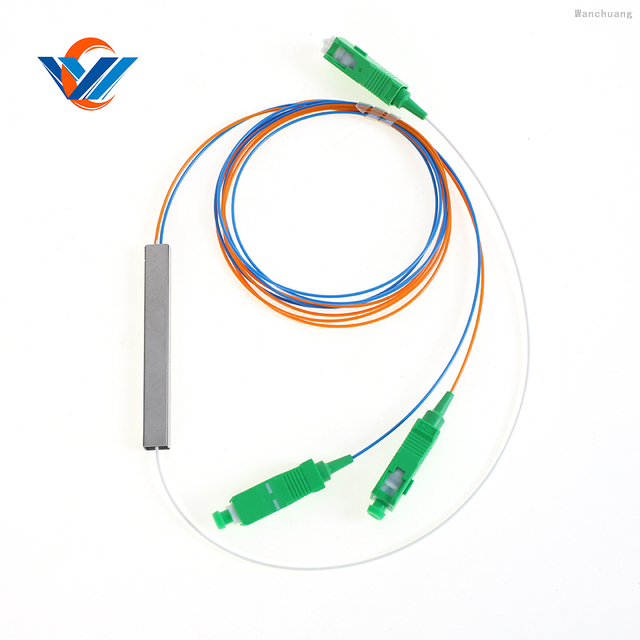 Precio de fábrica 1X32 Mini PLC Splitter SC APC 0,9 ​​mm Tubo de acero PLC Splitter